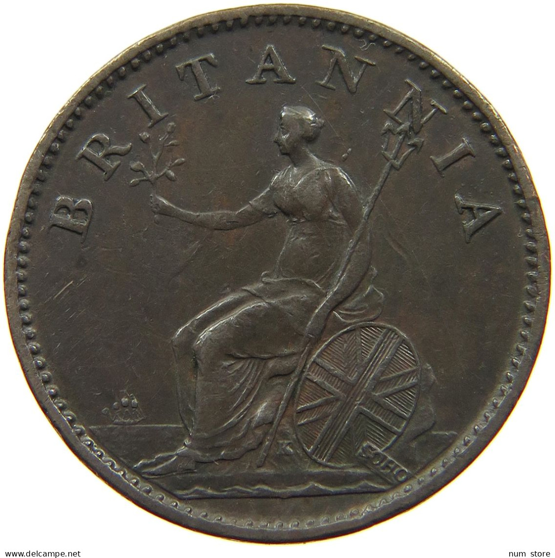 GREAT BRITAIN FARTHING 1806 SOHO GEORGE III. 1760-1820 #t073 0023 - A. 1 Farthing
