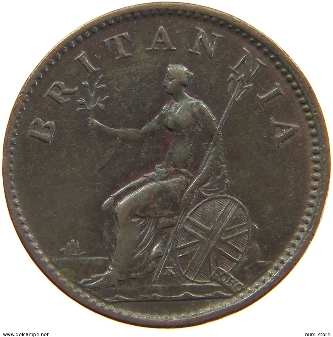 GREAT BRITAIN FARTHING 1806 GEORGE III. 1760-1820 #t001 0433 - A. 1 Farthing