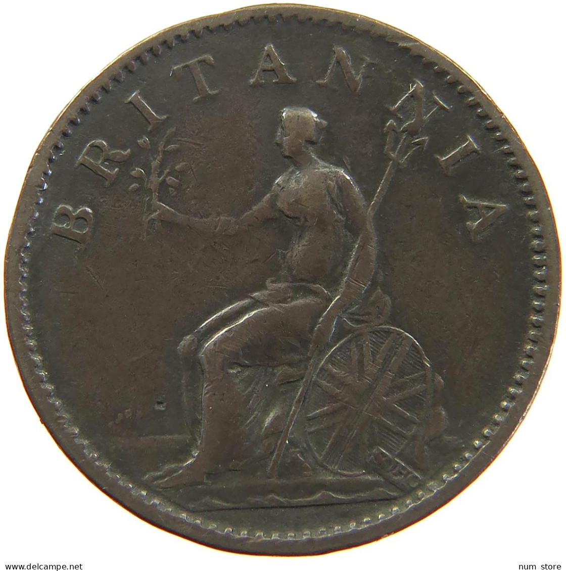 GREAT BRITAIN FARTHING 1806 GEORGE III. 1760-1820 #t021 0163 - A. 1 Farthing