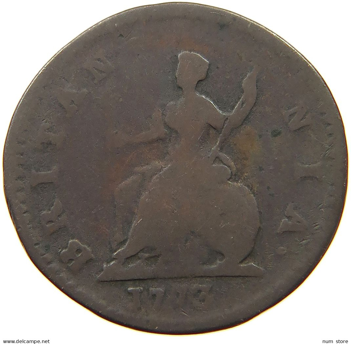 GREAT BRITAIN FARTHING 1773 GEORGE III. 1760-1820 #s036 0489 - A. 1 Farthing