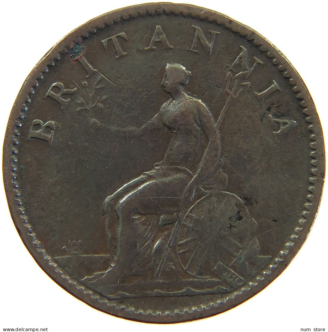 GREAT BRITAIN FARTHING 1806 GEORGE III. 1760-1820 #c050 0221 - A. 1 Farthing