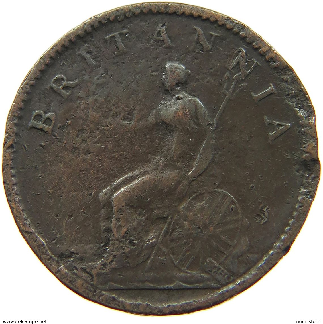 GREAT BRITAIN FARTHING 1806 GEORGE III. 1760-1820 #a012 0539 - A. 1 Farthing