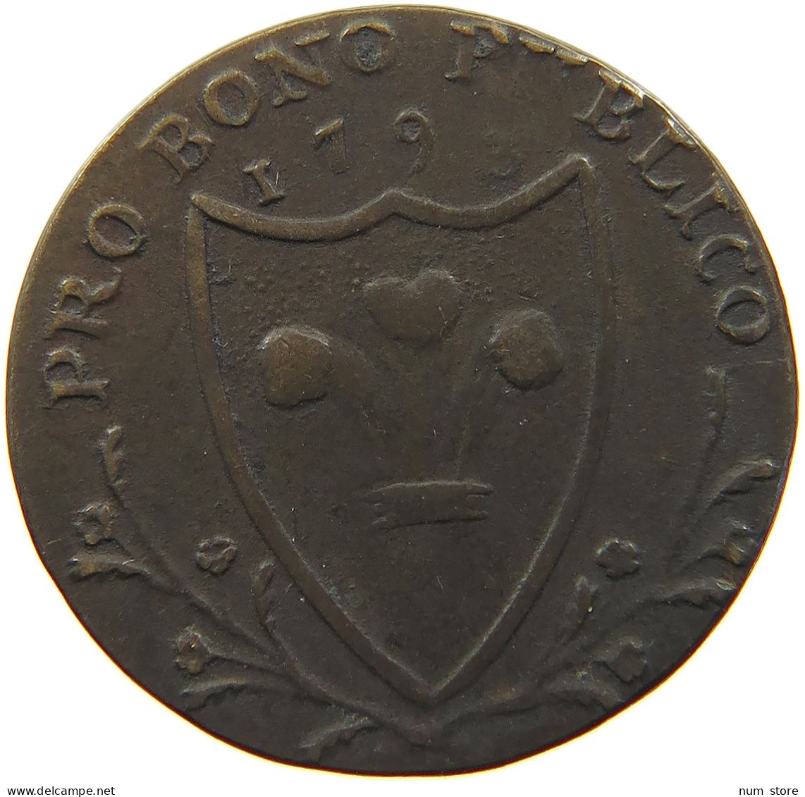 GREAT BRITAIN FARTHING 1793 GEORGE III. 1760-1820 #a036 0703 - A. 1 Farthing