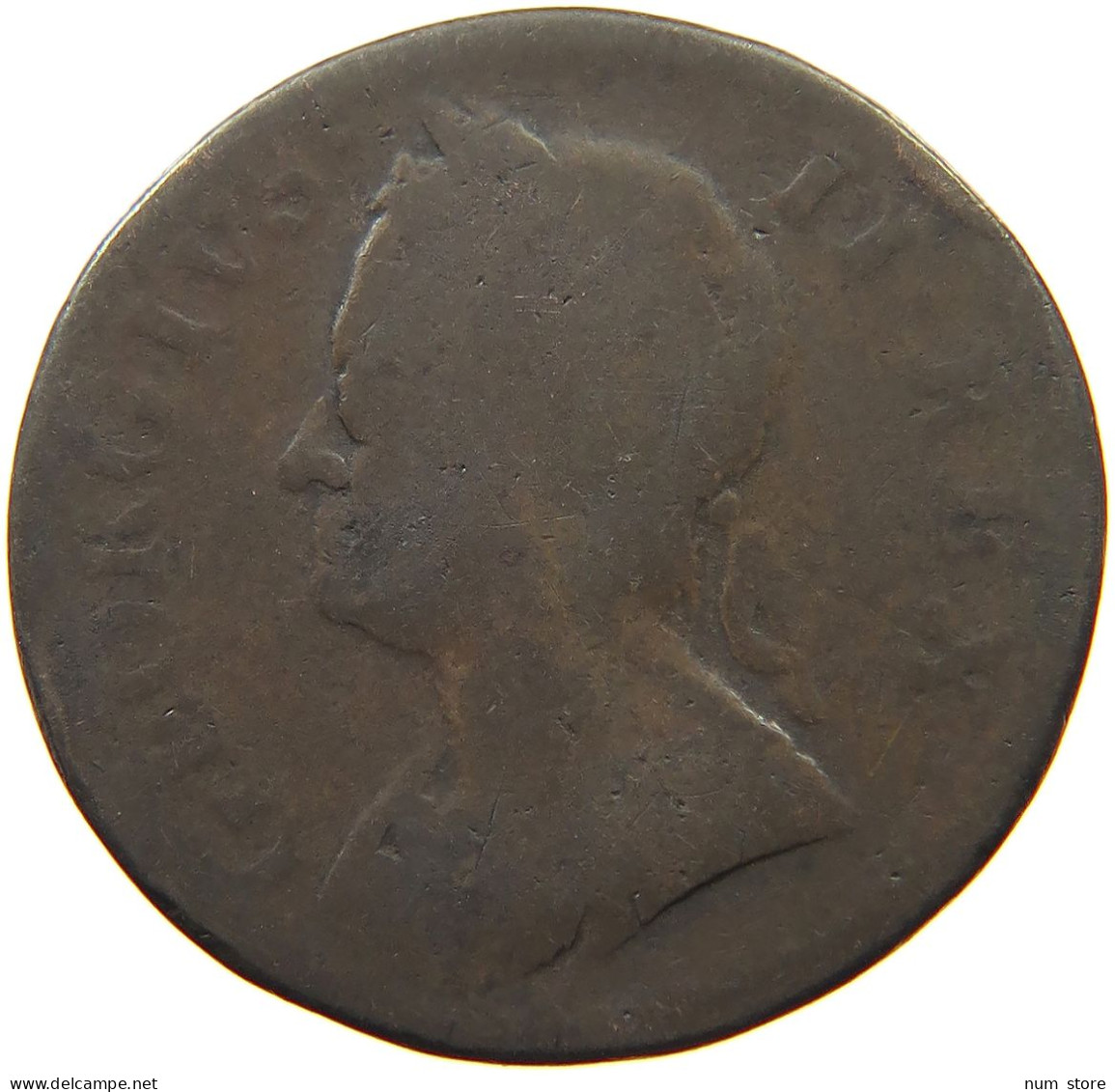 GREAT BRITAIN FARTHING 1754 George II. 1727-1760. #s036 0629 - A. 1 Farthing