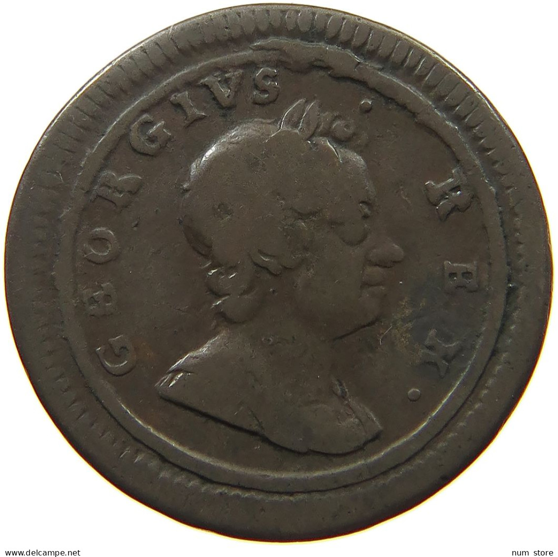 GREAT BRITAIN FARTHING 1719 George I. (1714-1727) #t149 0199 - A. 1 Farthing