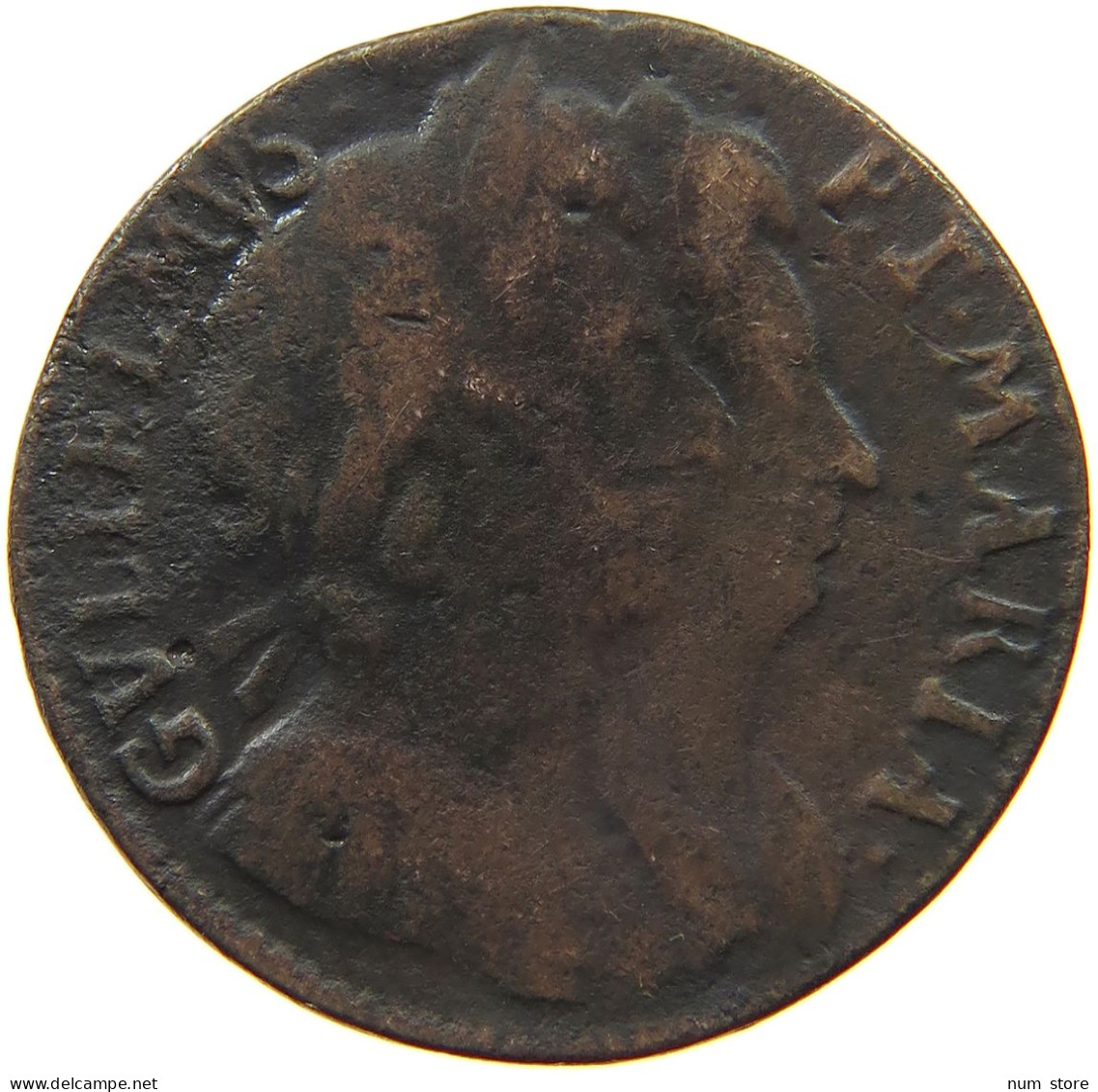 GREAT BRITAIN FARTHING 1694 William And Mary (1689-1694) #t149 0243 - A. 1 Farthing