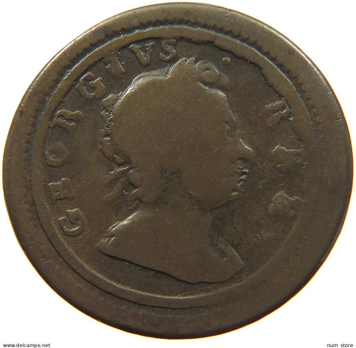 GREAT BRITAIN FARTHING 1720 George I. (1714-1727) #s020 0261 - A. 1 Farthing