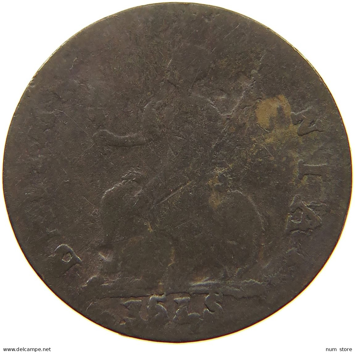 GREAT BRITAIN FARTHING  GEORGE III. 1760-1820 EVASION GEORGE RULES #a016 0175 - A. 1 Farthing