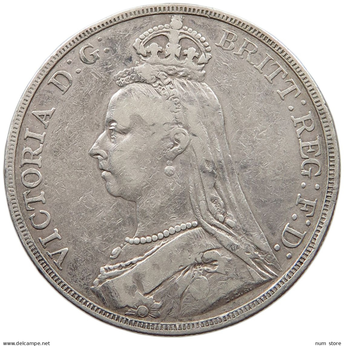 GREAT BRITAIN CROWN 1889 Victoria 1837-1901 #t077 0015 - M. 1 Crown