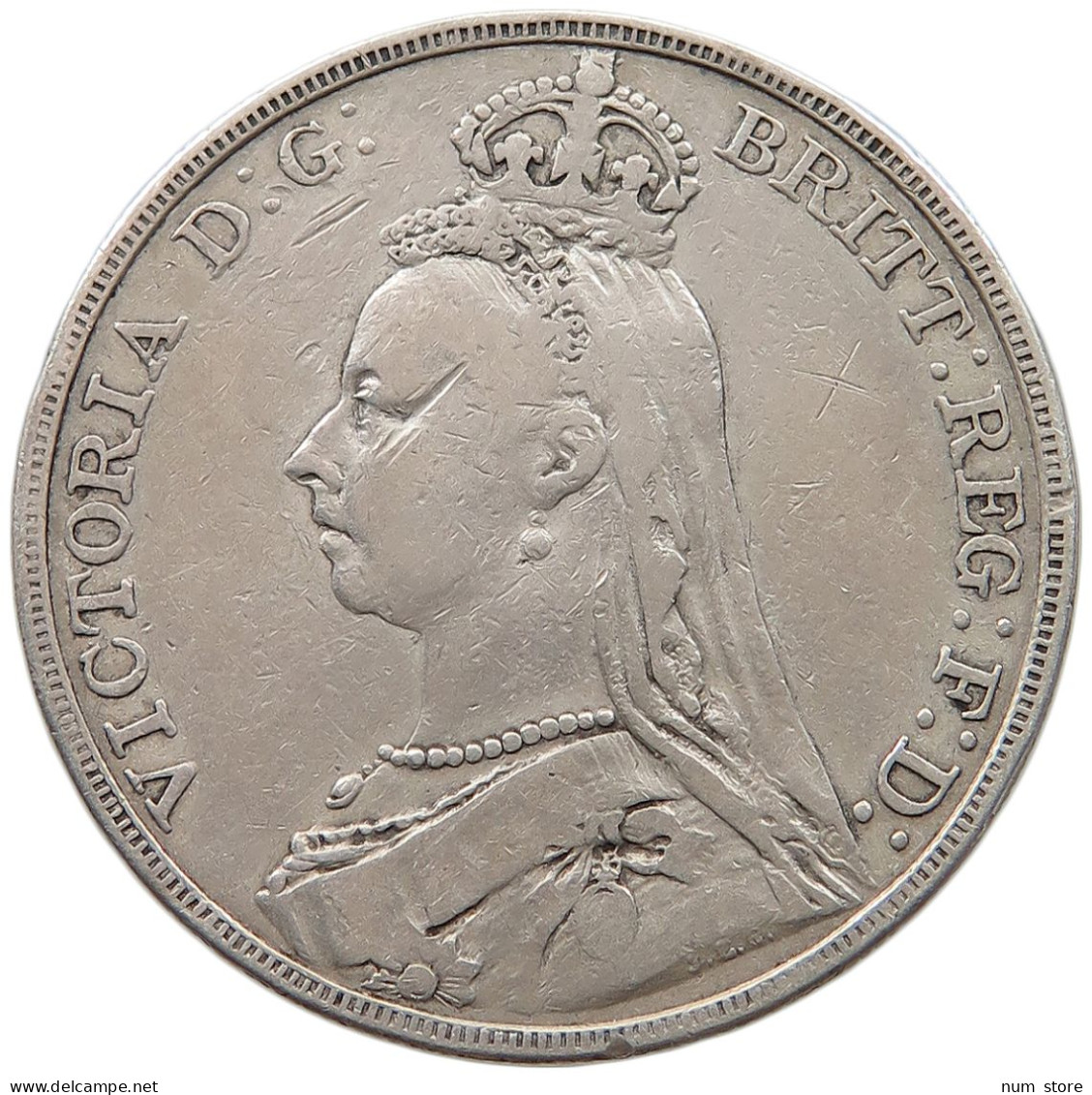 GREAT BRITAIN CROWN 1890 Victoria 1837-1901 #t117 1045 - M. 1 Crown