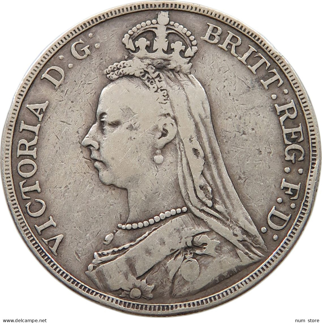 GREAT BRITAIN CROWN 1890 Victoria 1837-1901 #t121 0045 - M. 1 Crown