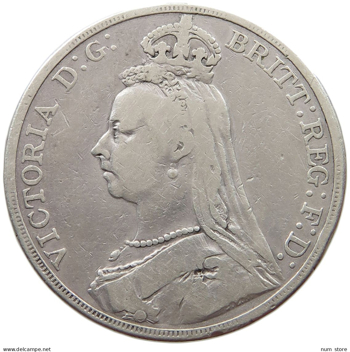 GREAT BRITAIN CROWN 1889 Victoria 1837-1901 #t143 0177 - M. 1 Crown