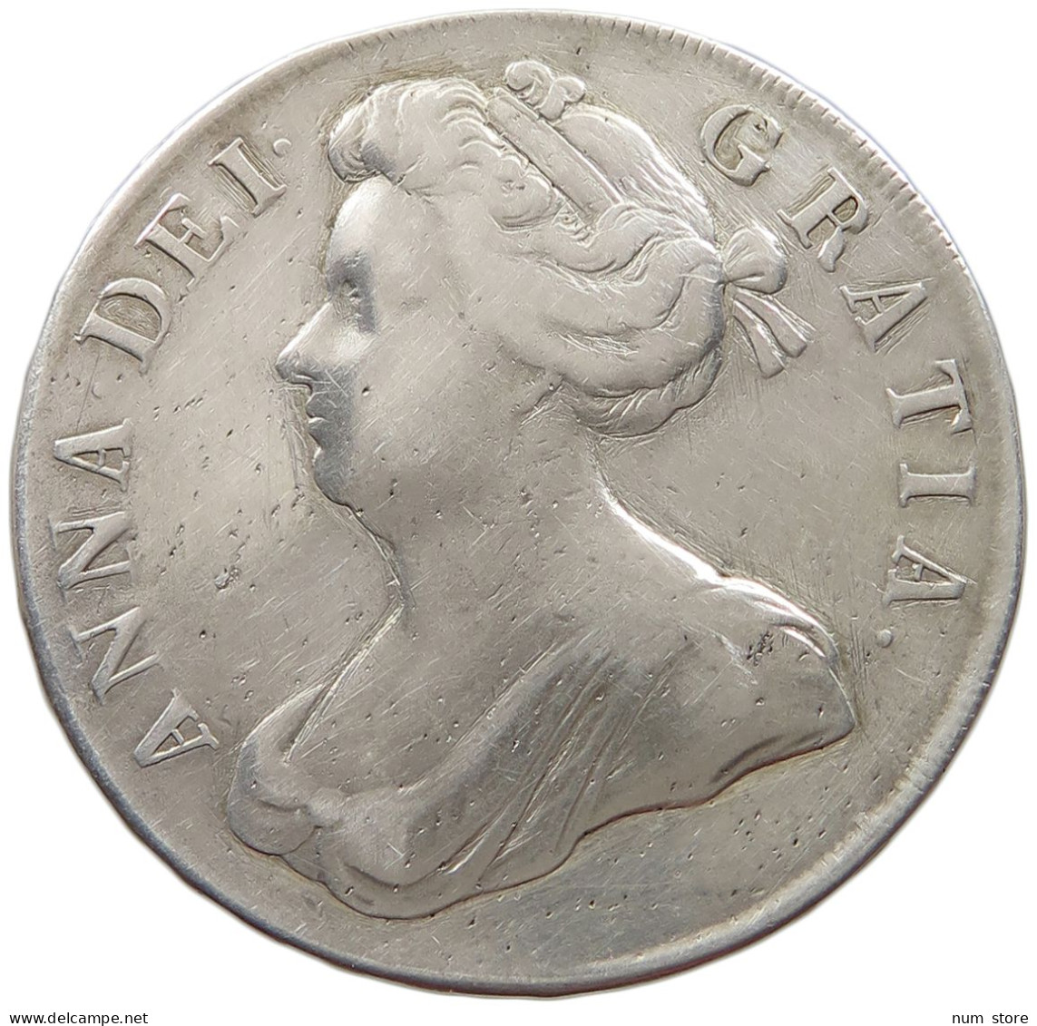 GREAT BRITAIN CROWN 1707 Anne (1702-1714) #t147 0049 - J. 1 Crown