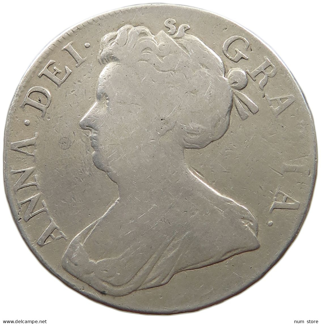 GREAT BRITAIN CROWN 1707 Anne (1702-1714) #t147 0009 - J. 1 Crown