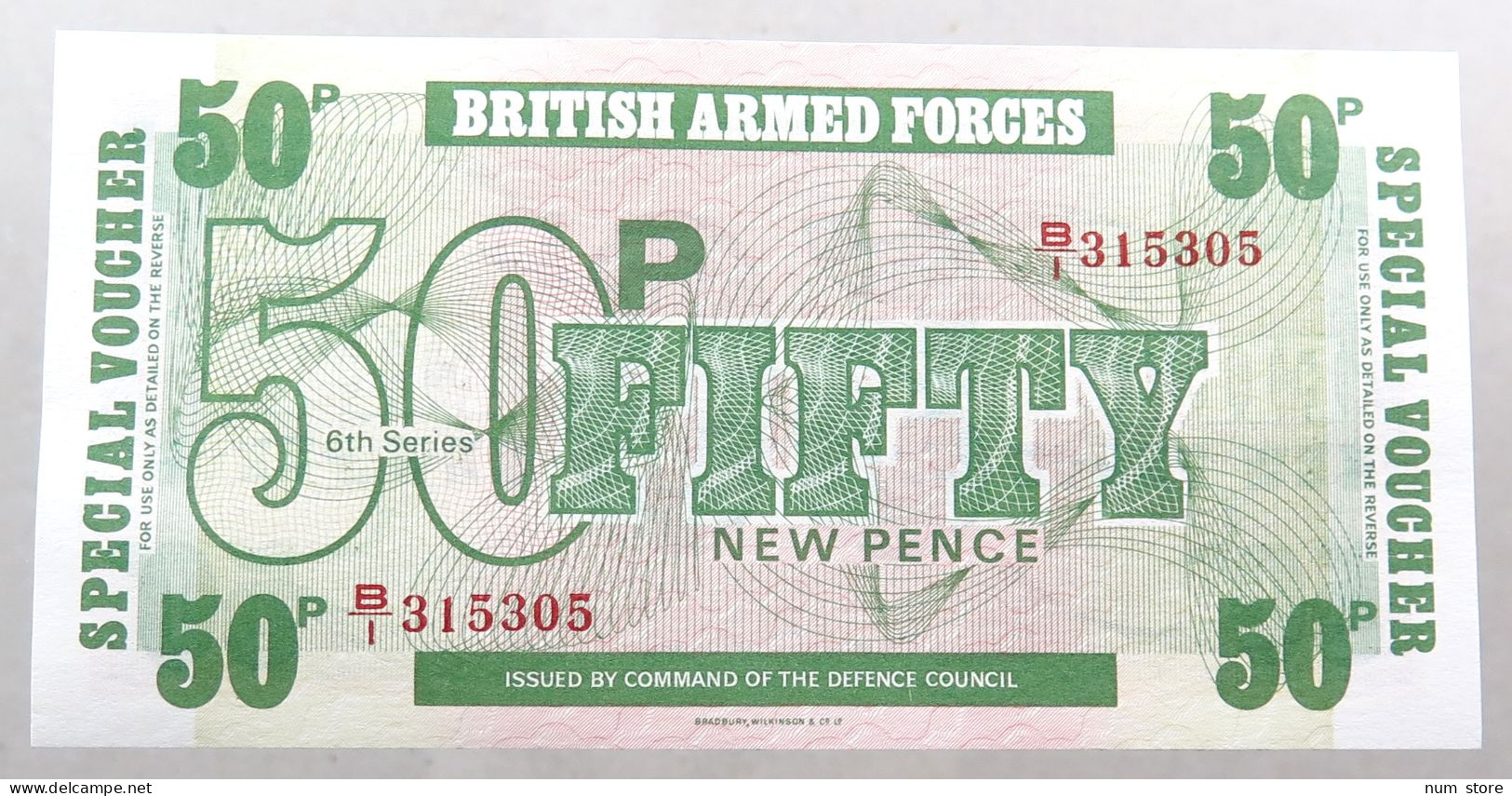 GREAT BRITAIN 50 PENCE  BRITISH ARMED FORCES #alb052 0039 - Fuerzas Armadas Británicas & Recibos Especiales