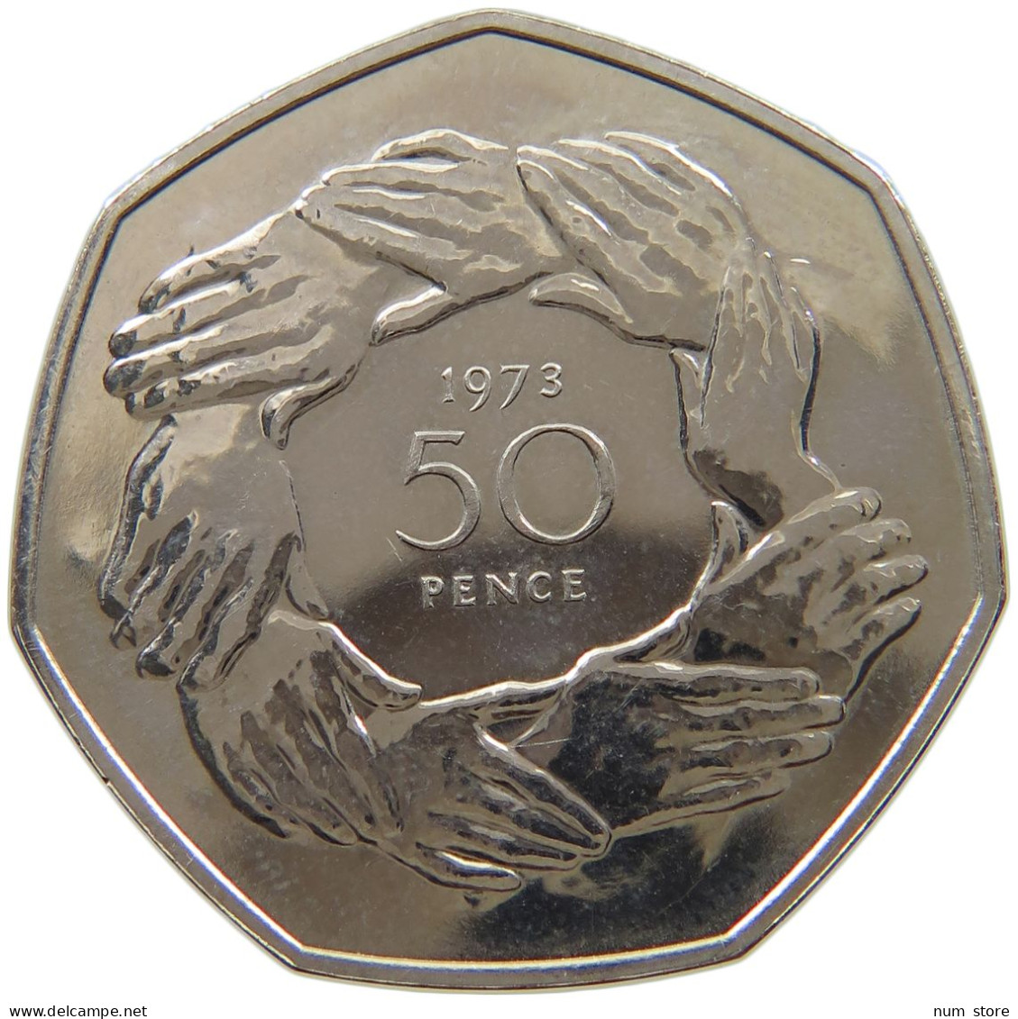 GREAT BRITAIN 50 PENCE 1973 Elisabeth II. (1952-) #a087 0821 - 50 Pence
