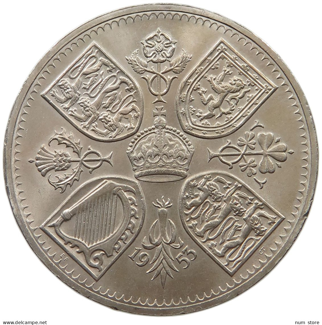 GREAT BRITAIN 5 SHILLINGS 1953 Elisabeth II. (1952-) #a060 0509 - L. 1 Crown