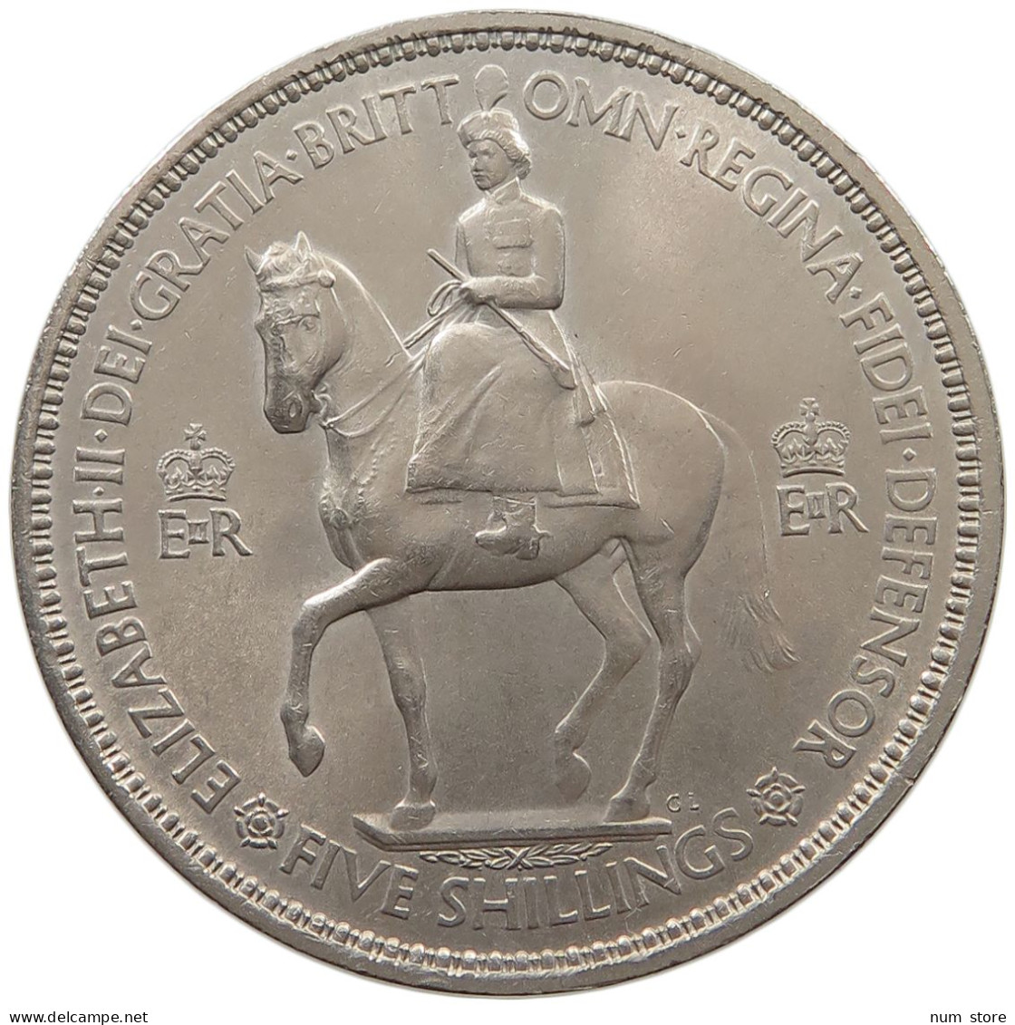 GREAT BRITAIN 5 SHILLINGS 1953 Elisabeth II. (1952-) #a060 0511 - L. 1 Crown