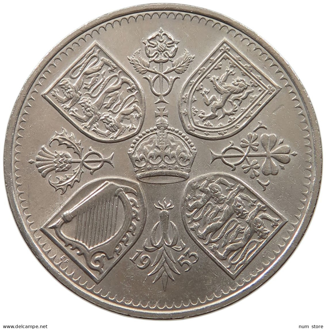 GREAT BRITAIN 5 SHILLINGS 1953 Elisabeth II. (1952-) #a060 0511 - L. 1 Crown