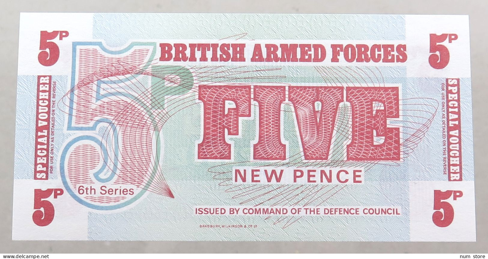 GREAT BRITAIN 5 PENCE  BRITISH ARMED FORCES #alb049 0107 - British Troepen & Speciale Documenten