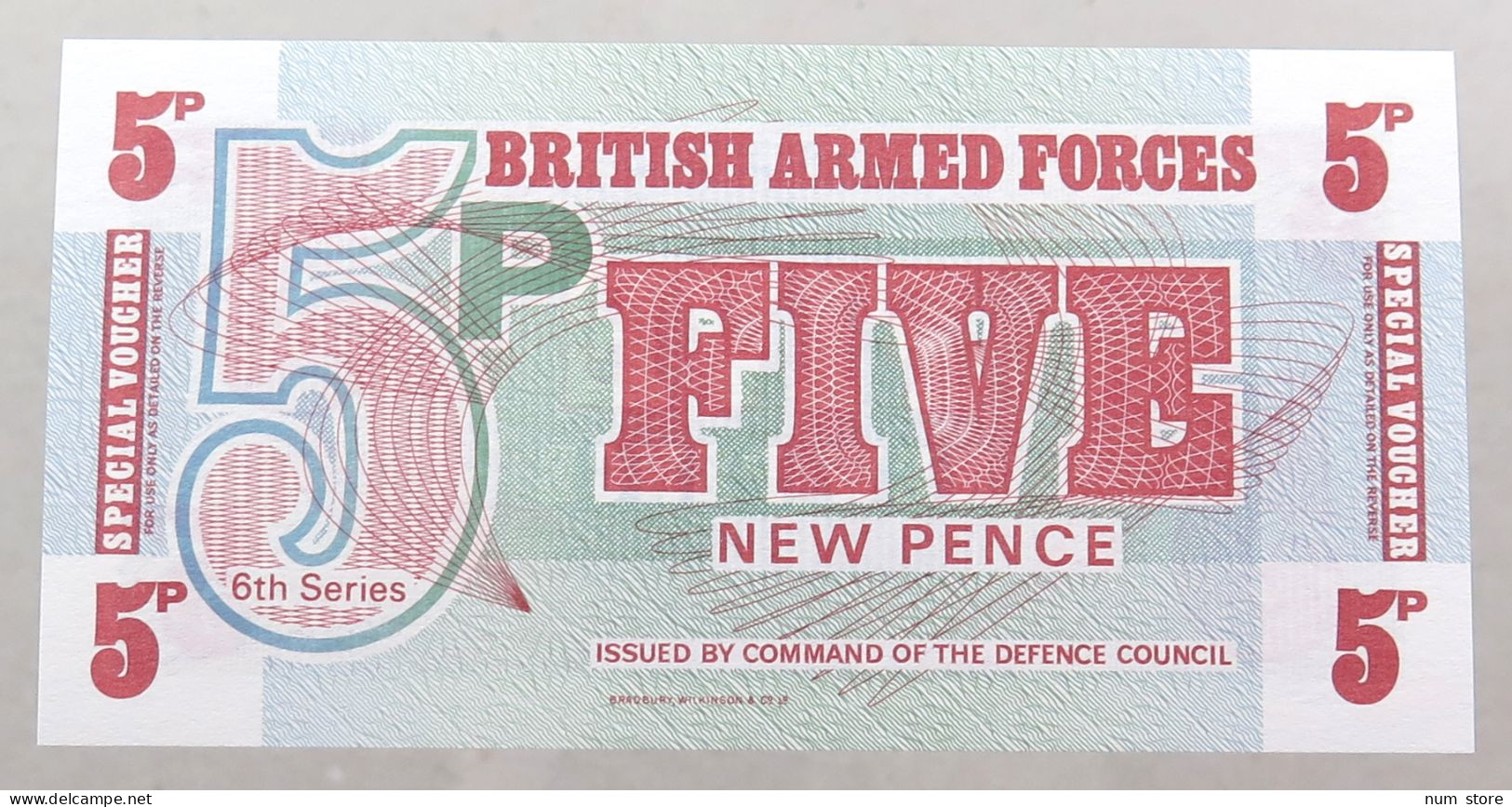 GREAT BRITAIN 5 PENCE  BRITISH ARMED FORCES #alb049 0111 - British Troepen & Speciale Documenten