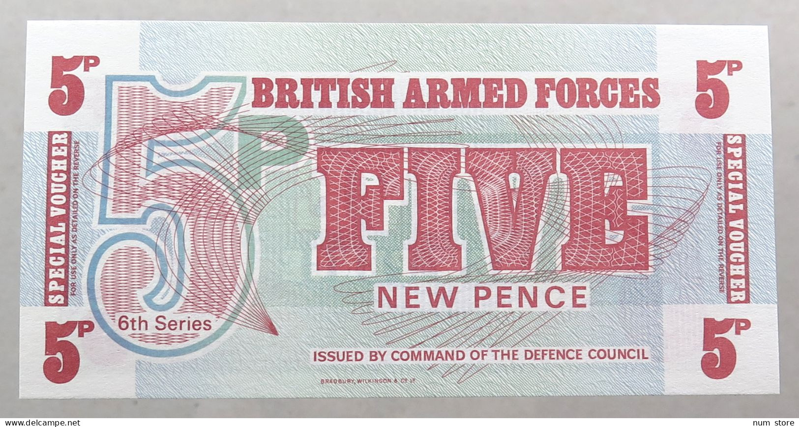 GREAT BRITAIN 5 PENCE  BRITISH ARMED FORCES #alb052 0047 - British Troepen & Speciale Documenten