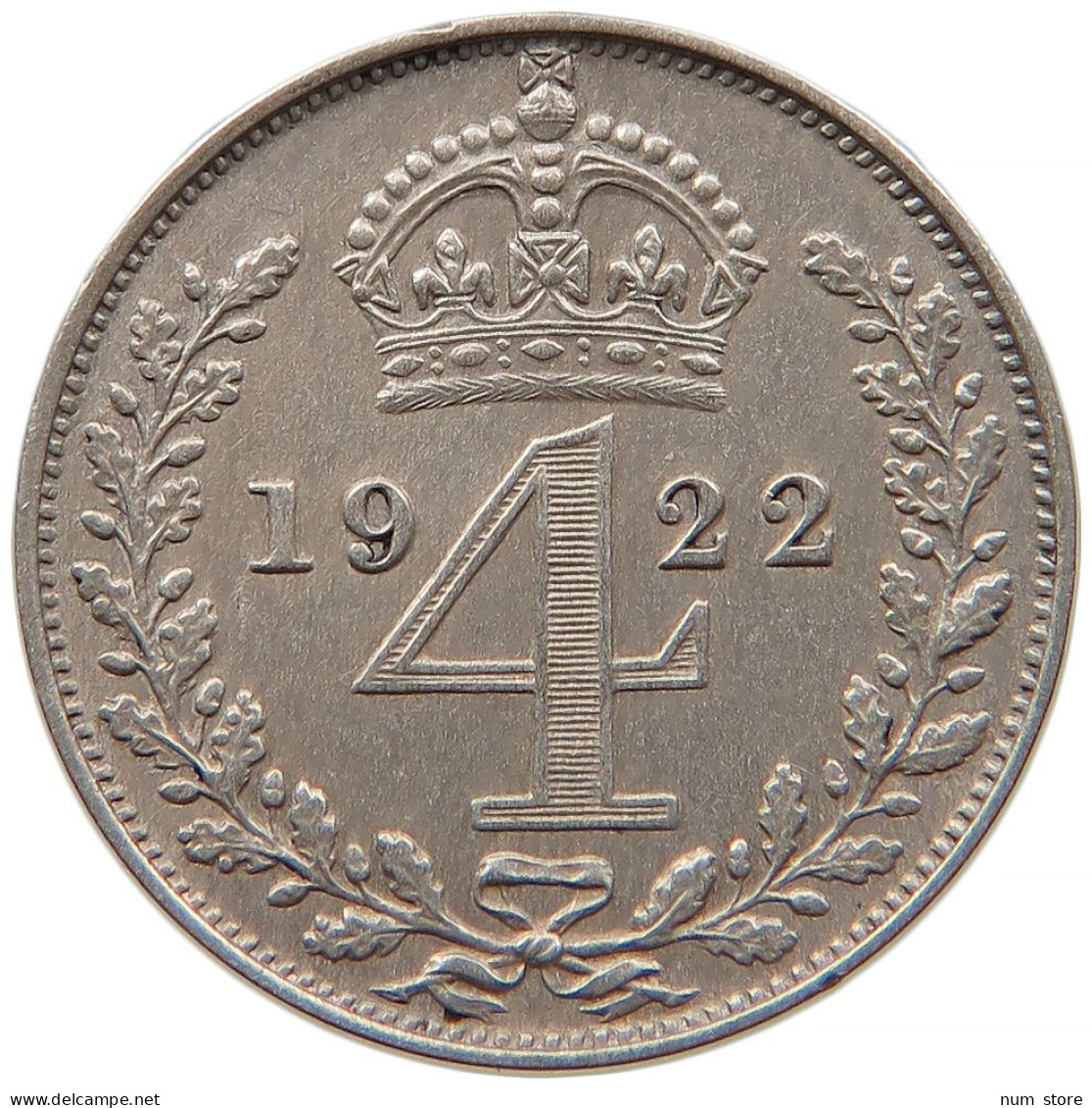 GREAT BRITAIN 4 PENCE MAUNDY 1922 George V. (1910-1936) #t013 0205 - G. 4 Pence