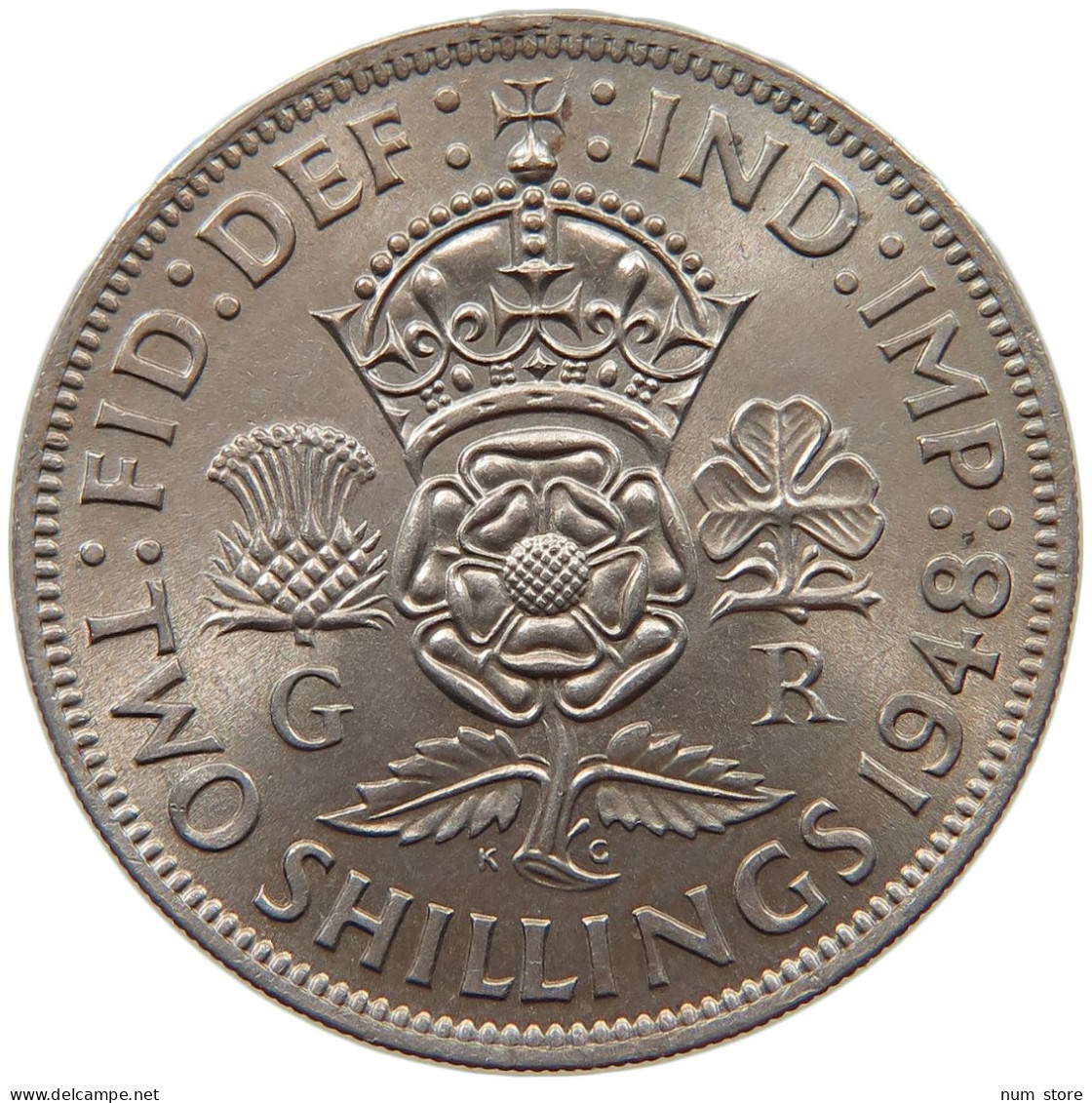 GREAT BRITAIN 2 SHILLINGS 1948 George VI. (1936-1952) #c051 0067 - J. 1 Florin / 2 Schillings