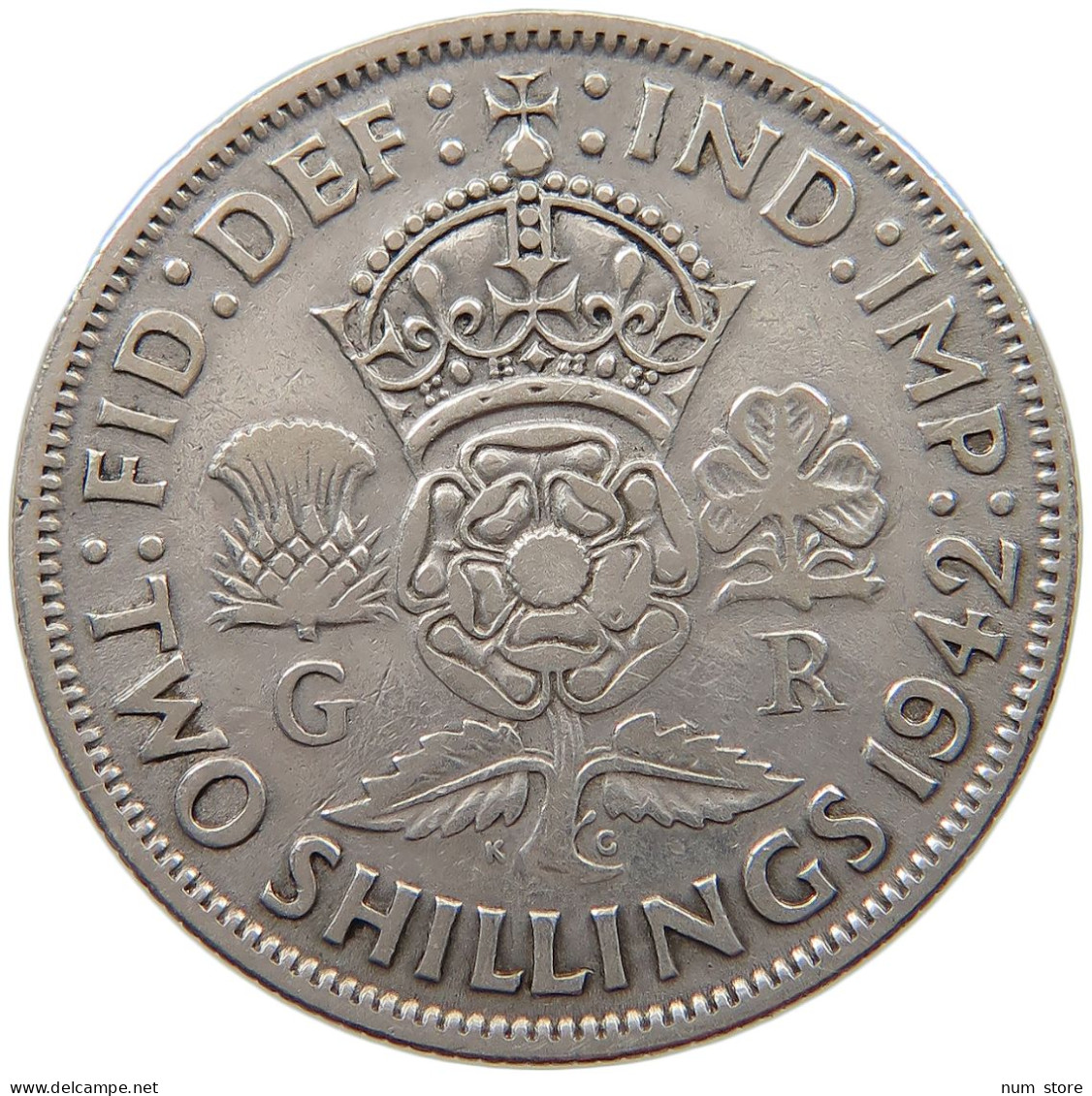 GREAT BRITAIN 2 SHILLINGS 1942 George VI. (1936-1952) #a019 0009 - J. 1 Florin / 2 Schillings