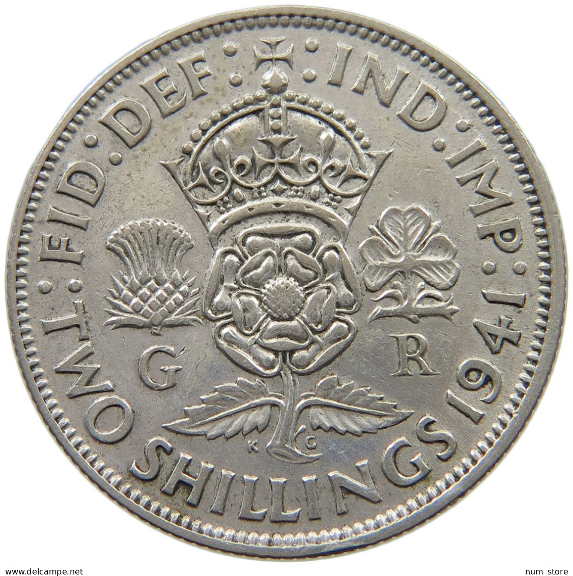 GREAT BRITAIN 2 SHILLINGS 1941 George VI. (1936-1952) #c003 0047 - J. 1 Florin / 2 Schillings