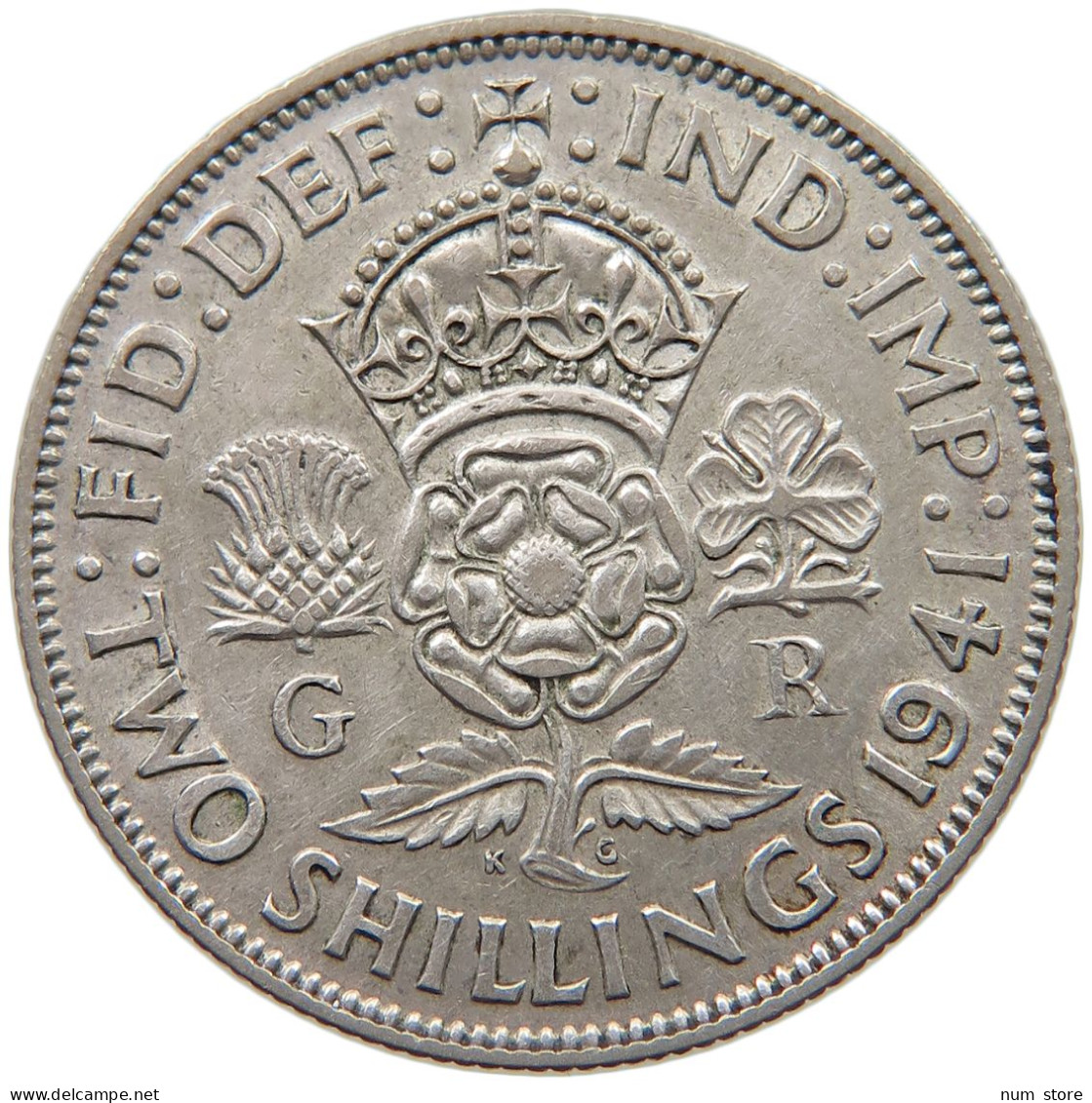 GREAT BRITAIN 2 SHILLINGS 1941 George VI. (1936-1952) #c018 0025 - J. 1 Florin / 2 Shillings
