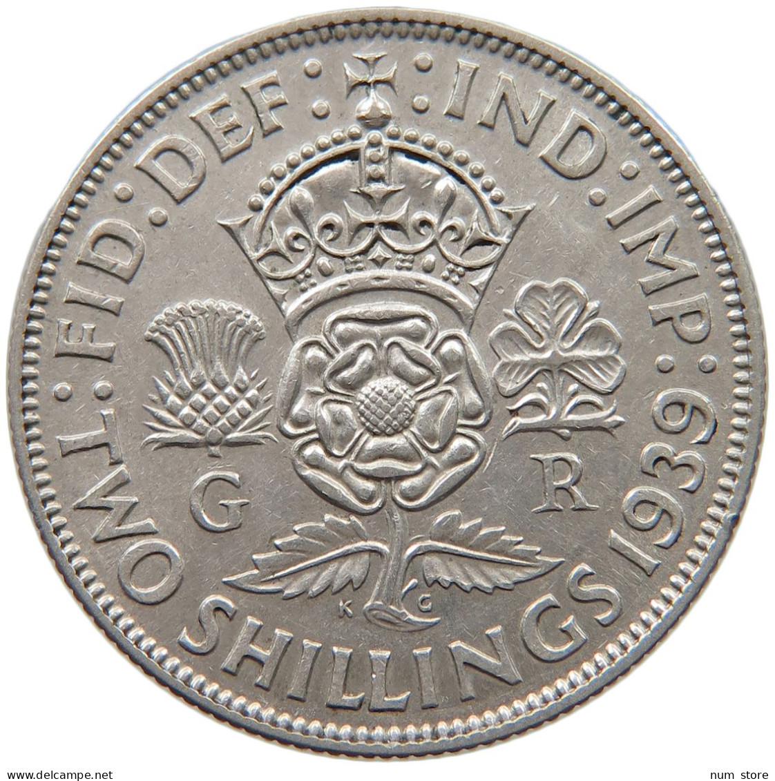 GREAT BRITAIN 2 SHILLINGS 1939 George VI. (1936-1952) #c018 0023 - J. 1 Florin / 2 Schillings