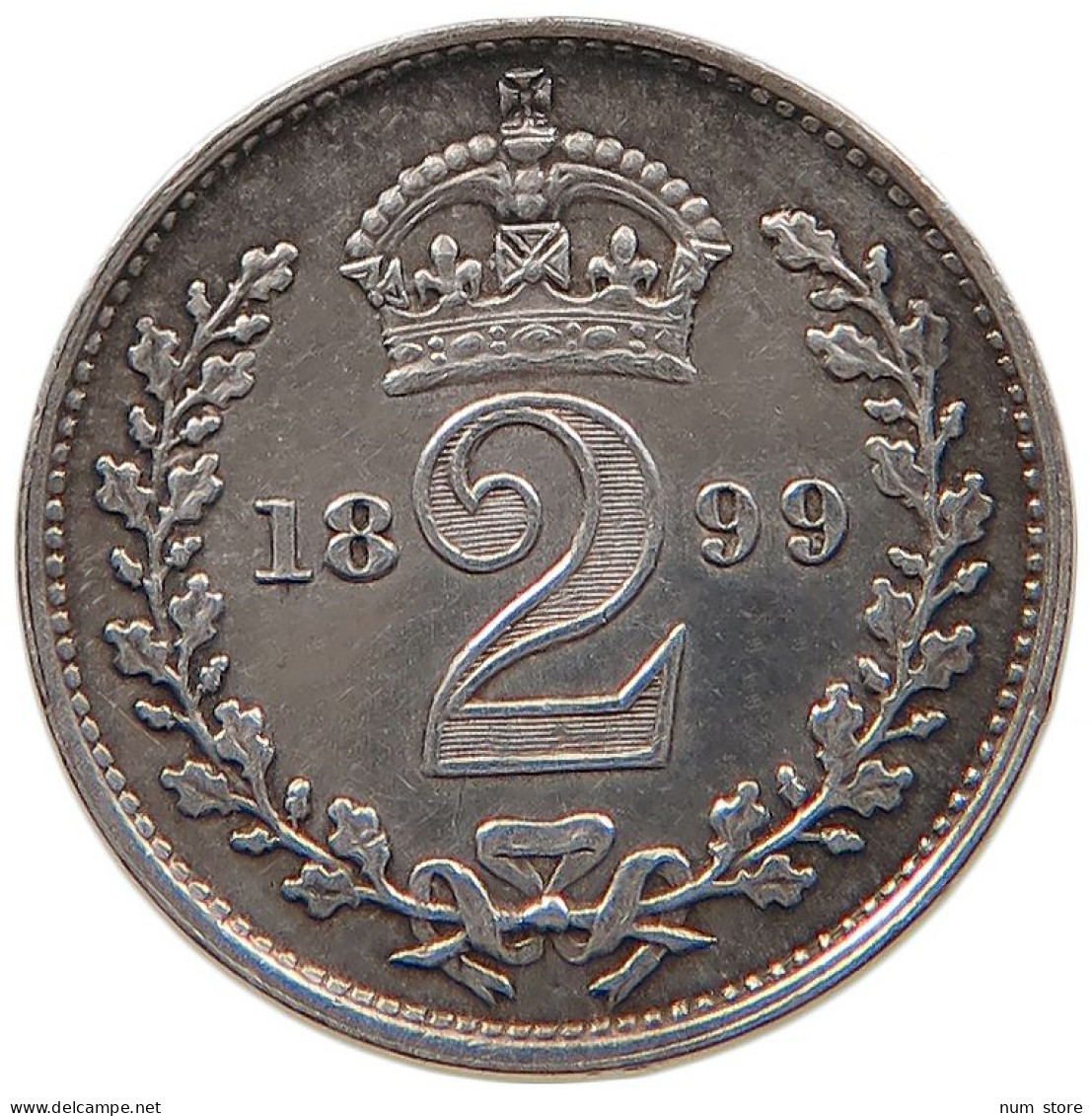 GREAT BRITAIN 2 PENCE MAUNDY 1899 Victoria 1837-1901 #t011 0391 - E. 1 1/2 - 2 Pence