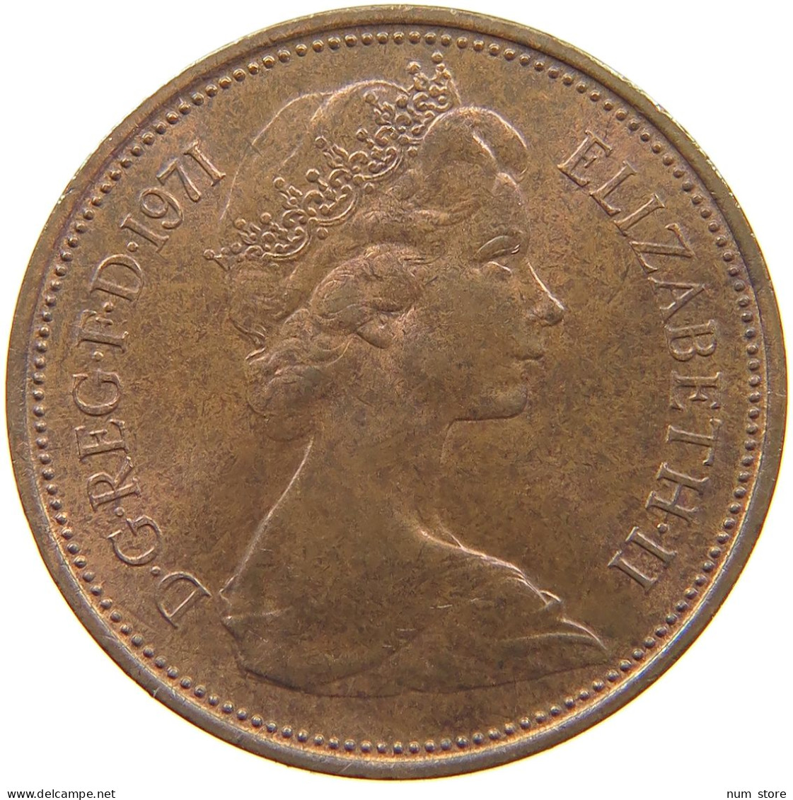 GREAT BRITAIN 2 PENCE 1971 Elisabeth II. (1952-) #s060 0747 - E. 2 Pence