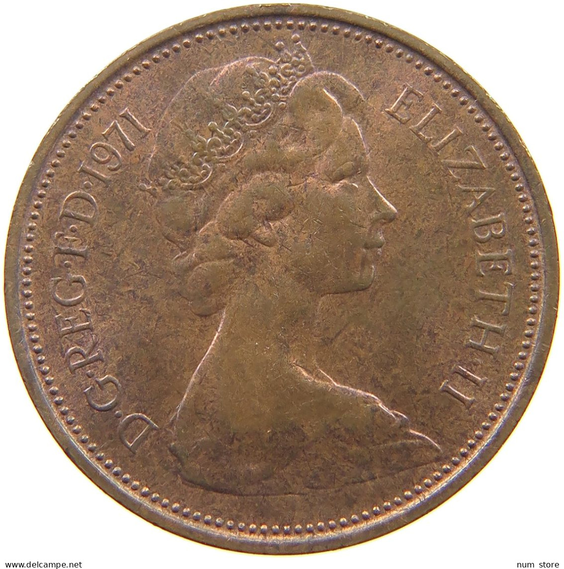 GREAT BRITAIN 2 PENCE 1971 Elisabeth II. (1952-) #s060 0755 - E. 2 Pence