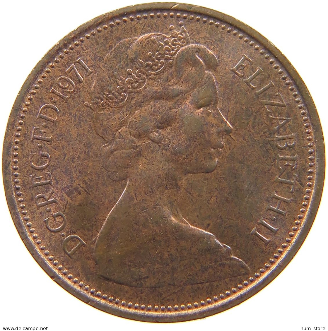 GREAT BRITAIN 2 PENCE 1971 Elisabeth II. (1952-) #s060 0743 - E. 2 Pence