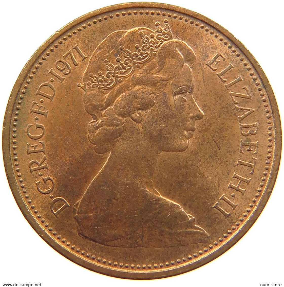 GREAT BRITAIN 2 PENCE 1971 Elisabeth II. (1952-) #s060 0729 - E. 2 Pence