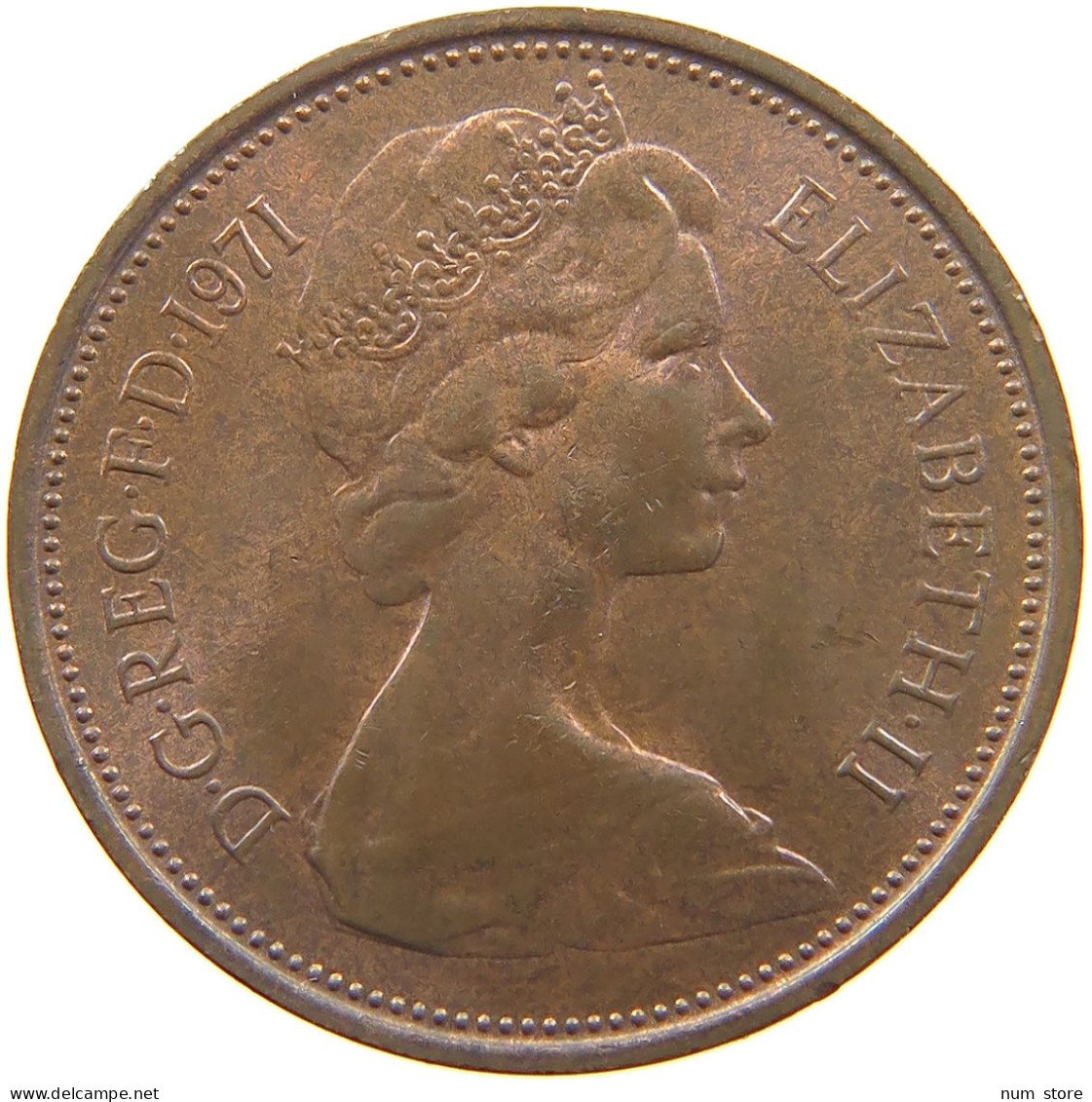 GREAT BRITAIN 2 PENCE 1971 Elisabeth II. (1952-) #s060 0737 - E. 2 Pence