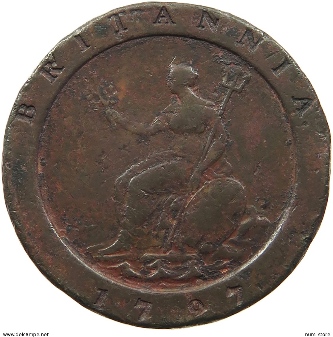 GREAT BRITAIN 2 PENCE 1797 CARTWHEEL Georg III. 1760-1820 #t021 0271 - D. 2 Pence