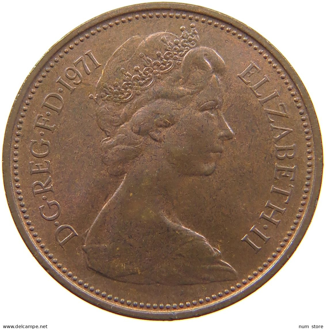 GREAT BRITAIN 2 PENCE 1971 Elisabeth II. (1952-) #s060 0721 - E. 2 Pence