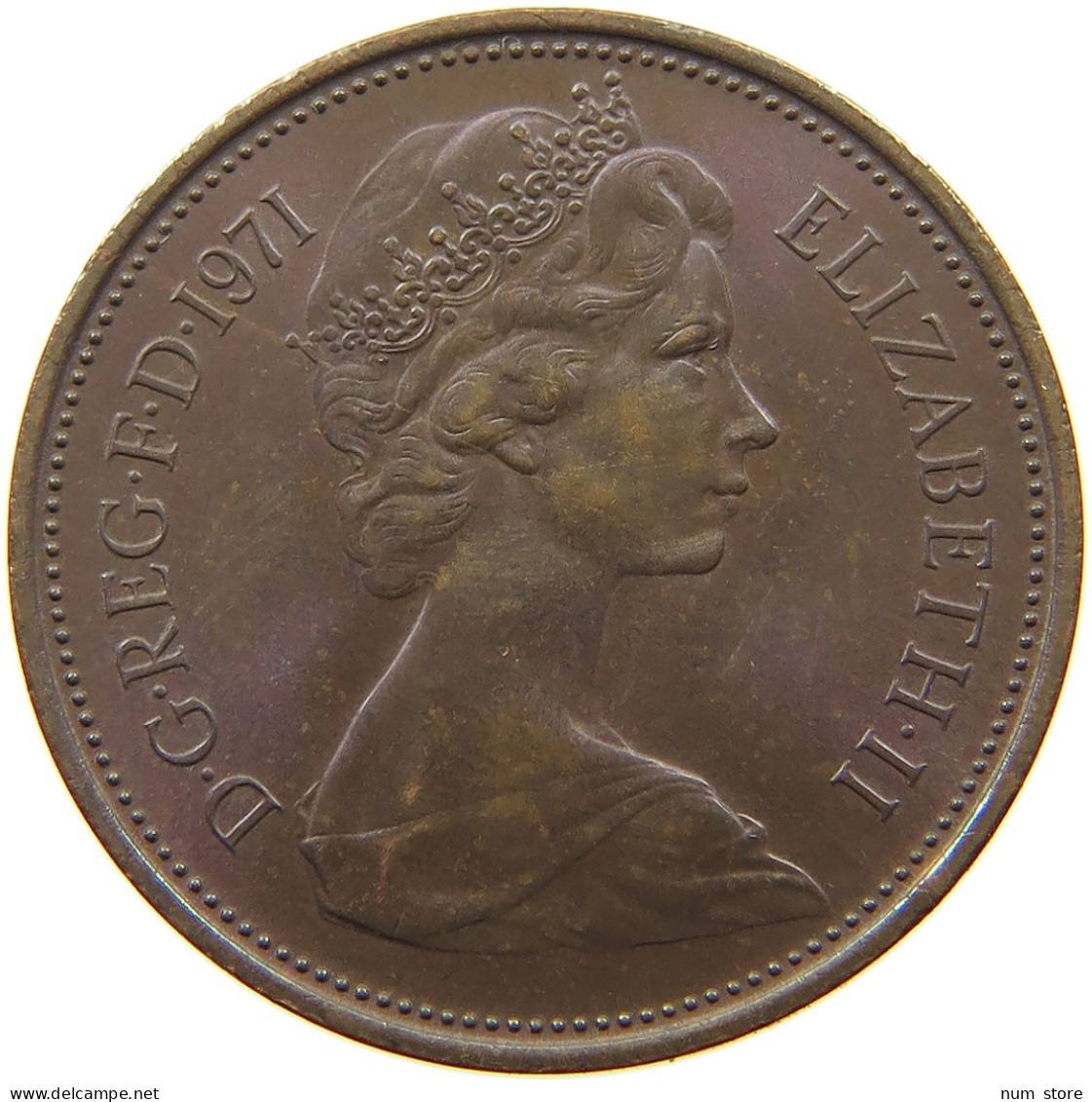 GREAT BRITAIN 2 PENCE 1971 Elisabeth II. (1952-) #s050 0265 - E. 2 Pence