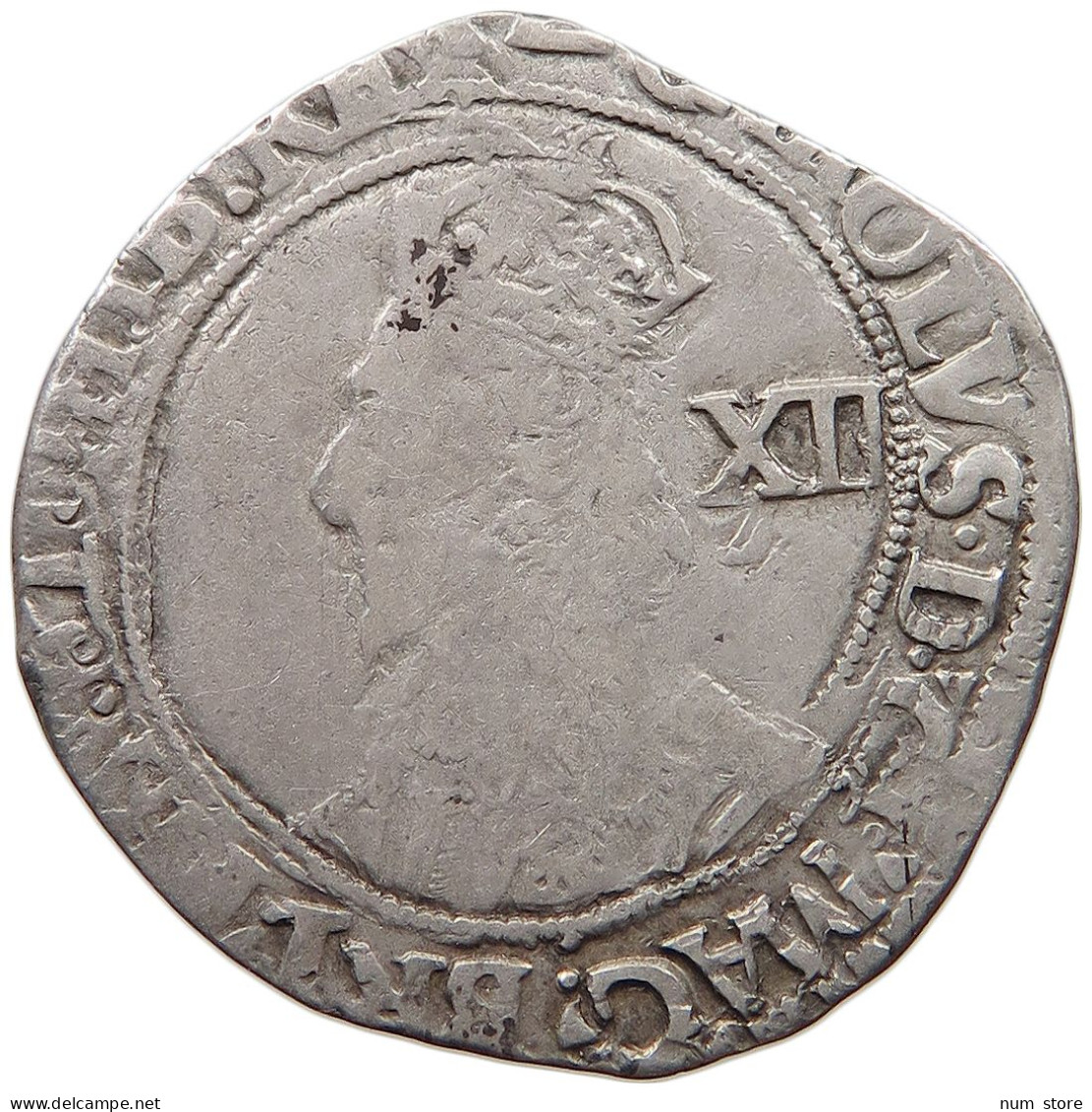 GREAT BRITAIN 12 PENCE  CHARLES I. (1625-1649) #t107 0257 - 1485-1662 : Tudor / Stuart