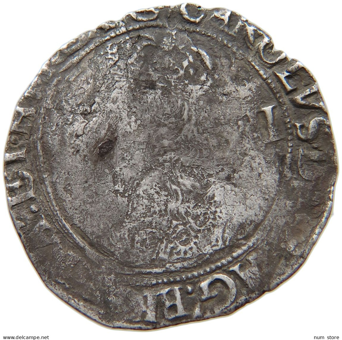GREAT BRITAIN 12 PENCE  CHARLES I. (1625-1649) #t132 0121 - 1485-1662 : Tudor / Stuart