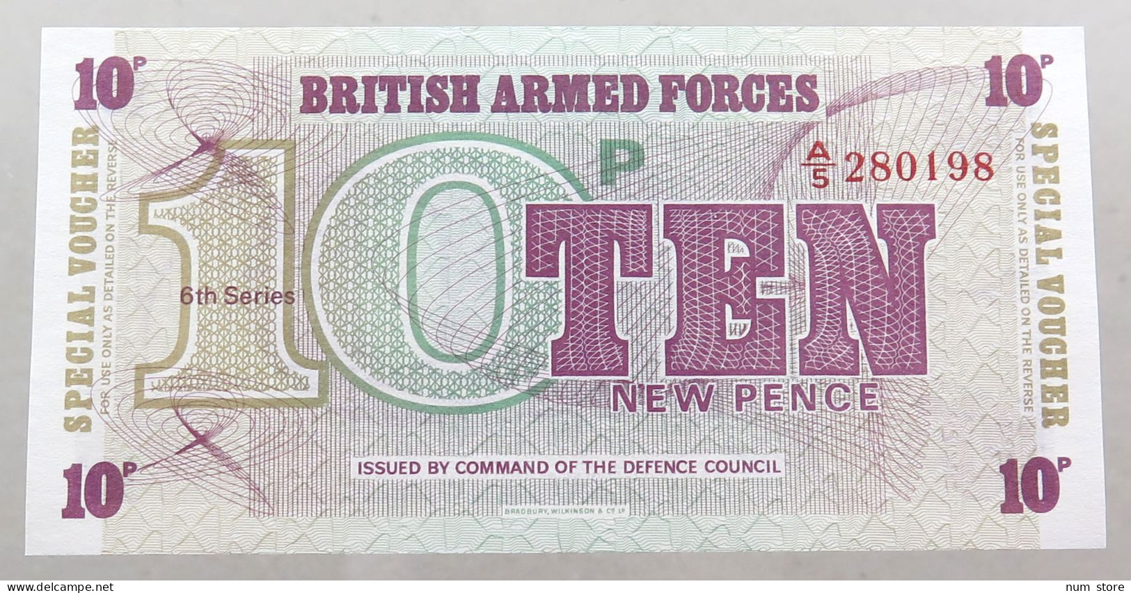 GREAT BRITAIN 10 PENCE  BRITISH ARMED FORCES #alb049 0123 - British Troepen & Speciale Documenten