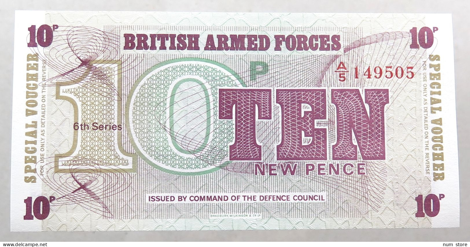 GREAT BRITAIN 10 PENCE  BRITISH ARMED FORCES #alb052 0043 - British Troepen & Speciale Documenten