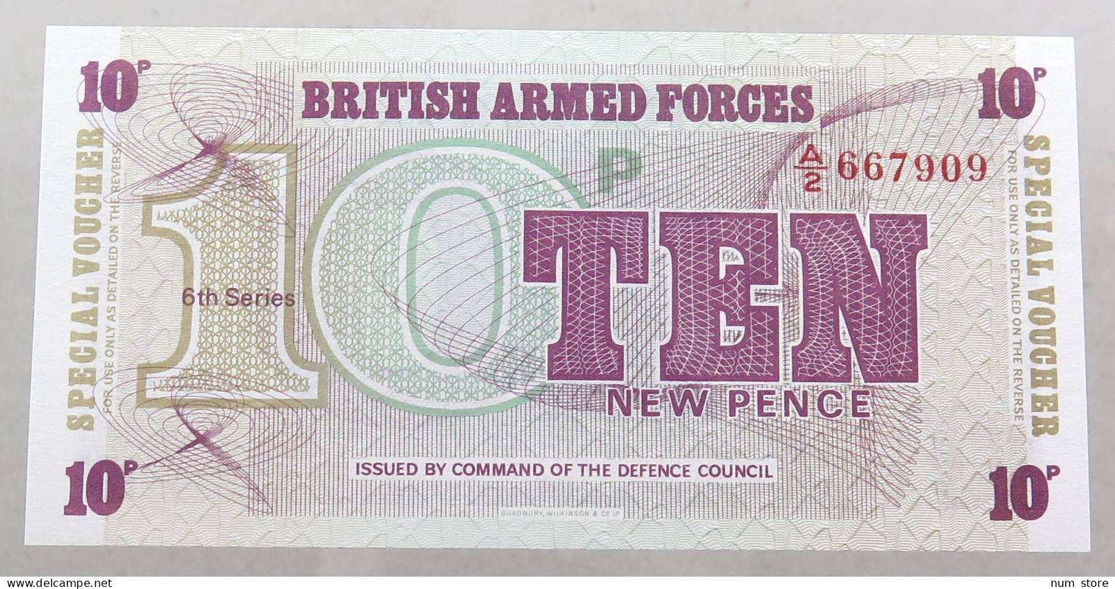 GREAT BRITAIN 10 PENCE  BRITISH ARMED FORCES #alb049 0121 - British Troepen & Speciale Documenten