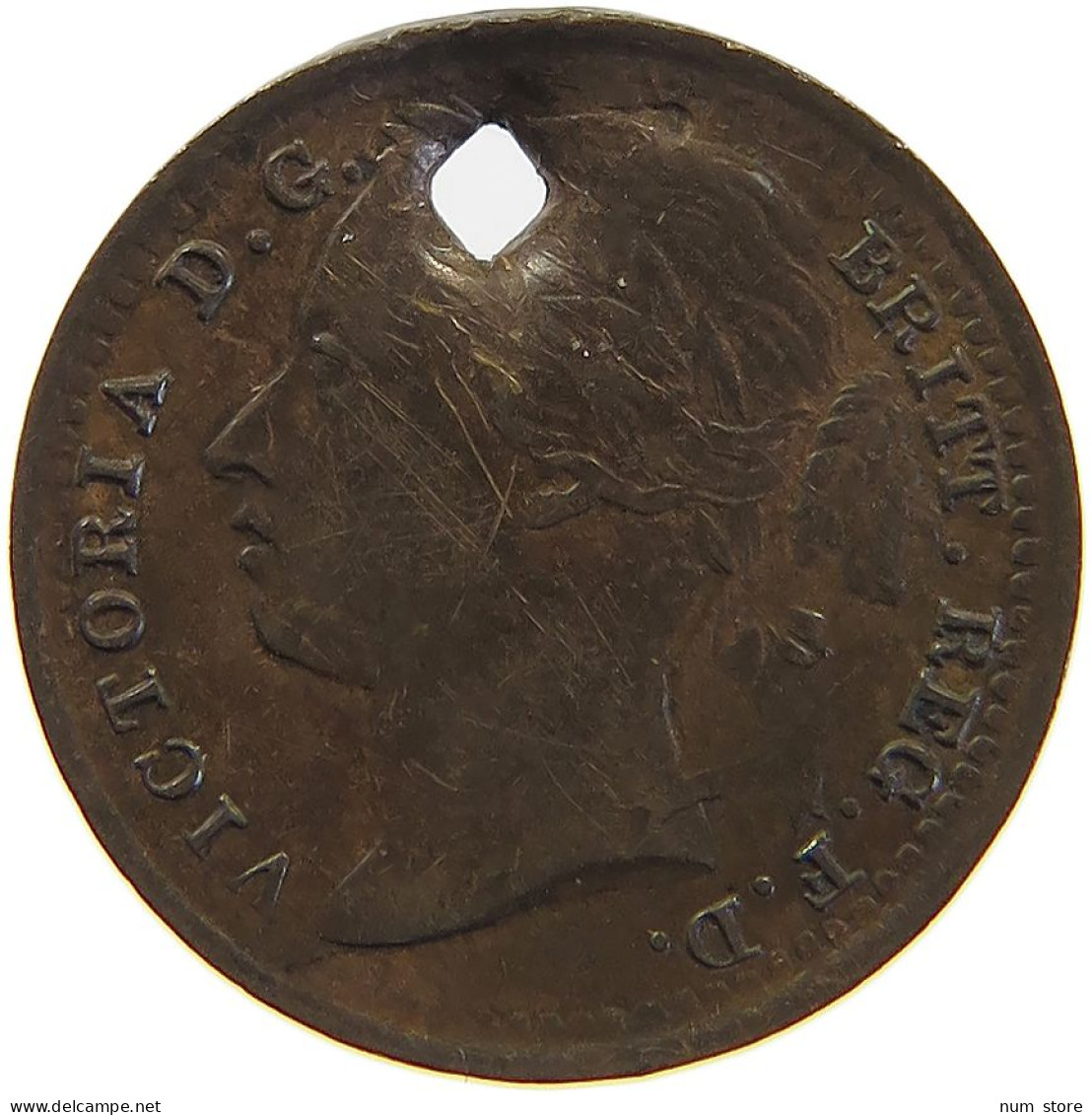 GREAT BRITAIN 1/3 FARTHING 1881 Victoria 1837-1901 #c045 0095 - A. 1/4 - 1/3 - 1/2 Farthing