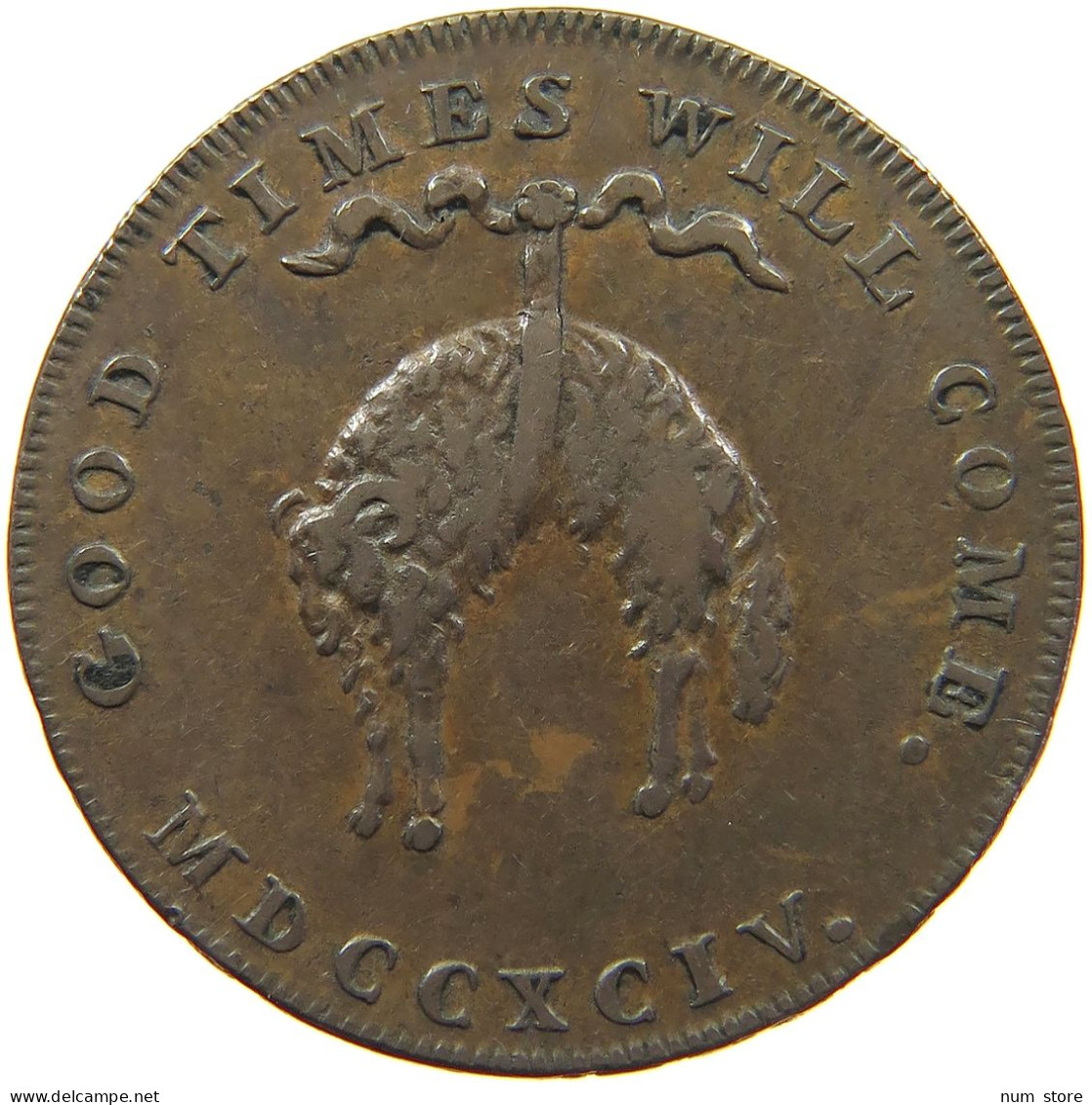 GREAT BRITAIN 1/2 PENNY HALFPENNY TOKEN 1794 Middlesex Norwich Castle #t021 0255 - C. 1/2 Penny