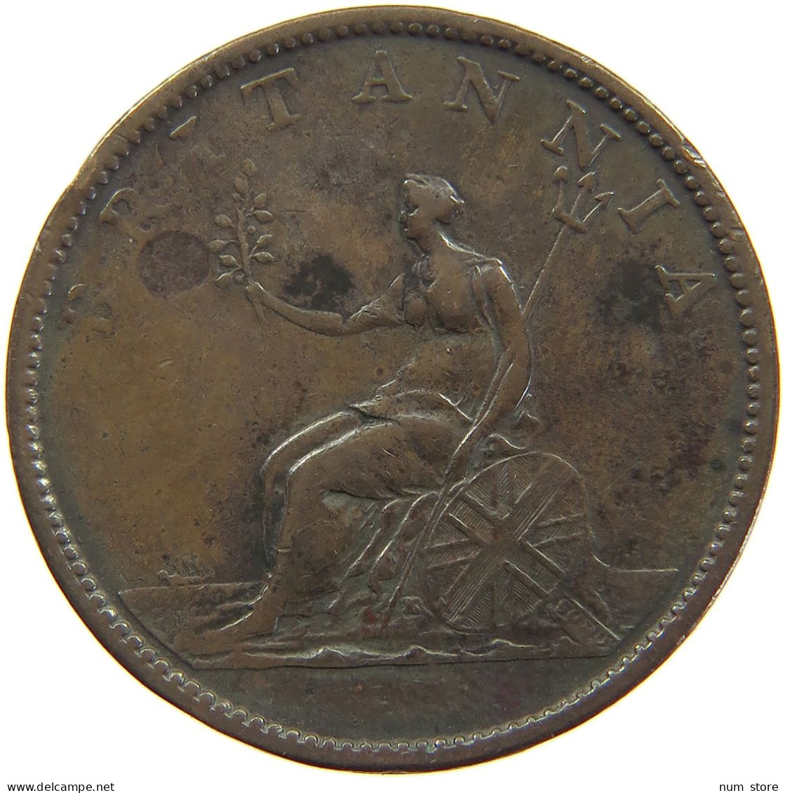 GREAT BRITAIN 1/2 PENNY 1806 GEORGE III. 1760-1820 #c057 0101 - C. 1/2 Penny