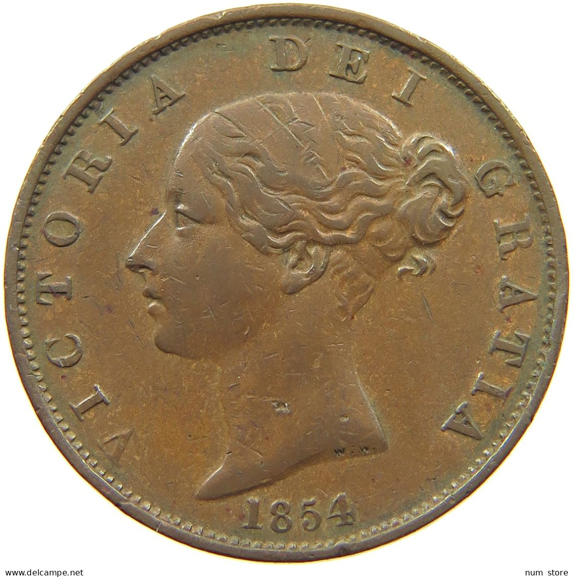 GREAT BRITAIN 1/2 PENNY 1854 Victoria 1837-1901 #t107 0047 - C. 1/2 Penny